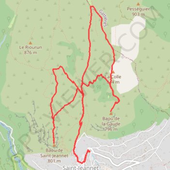 Itinéraire Baou de la Gaude et Baou de Saint-Jeannet, distance, dénivelé, altitude, carte, profil, trace GPS