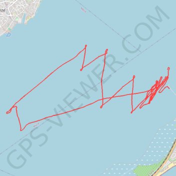 Itinéraire Sète Foil thau thème 18nds 7m2 (35mn), distance, dénivelé, altitude, carte, profil, trace GPS