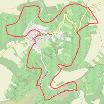 Itinéraire La Boucle des cerisiers - Irancy, distance, dénivelé, altitude, carte, profil, trace GPS