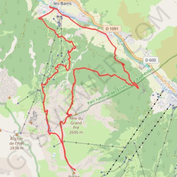 Itinéraire La Cucumelle (Briancon), distance, dénivelé, altitude, carte, profil, trace GPS