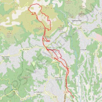 Itinéraire Plan des Noves - Blaquieres, distance, dénivelé, altitude, carte, profil, trace GPS