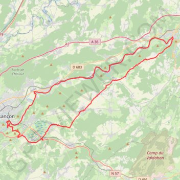 Itinéraire Les Villages comtois - Doubs, distance, dénivelé, altitude, carte, profil, trace GPS