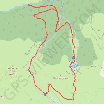 Itinéraire Cayolar d'Ardanepekoa - Ardane Gaïnekoa - Cayolar de Pista Pékoa, distance, dénivelé, altitude, carte, profil, trace GPS