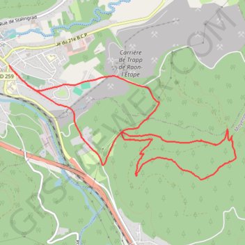 Itinéraire Circuit de la roche Saint Blaise, distance, dénivelé, altitude, carte, profil, trace GPS