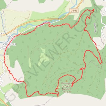 Itinéraire Montagne de Saint Maurice sur la vance, distance, dénivelé, altitude, carte, profil, trace GPS