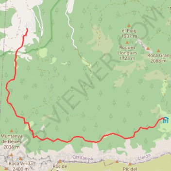 Itinéraire D'Estana à Prat d'Aguilo, distance, dénivelé, altitude, carte, profil, trace GPS