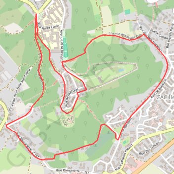 Itinéraire Butte de Laon, distance, dénivelé, altitude, carte, profil, trace GPS