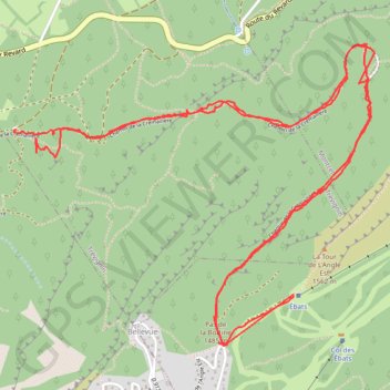 Itinéraire Montee au revard par la crémaillère, distance, dénivelé, altitude, carte, profil, trace GPS