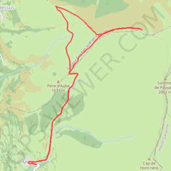 Itinéraire Cap de Peyrehicade à partir de Mont, distance, dénivelé, altitude, carte, profil, trace GPS