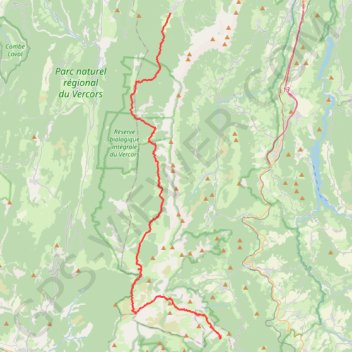 Itinéraire Traversée du Vercors, distance, dénivelé, altitude, carte, profil, trace GPS