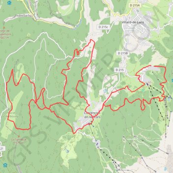 Itinéraire Glovettes - Sapins Bélier - Glovettes, distance, dénivelé, altitude, carte, profil, trace GPS
