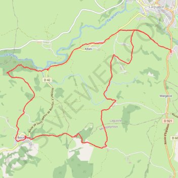 Itinéraire laguiole le bousquet, distance, dénivelé, altitude, carte, profil, trace GPS