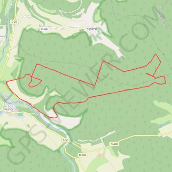 Itinéraire Sortie auberive pont griselin, distance, dénivelé, altitude, carte, profil, trace GPS