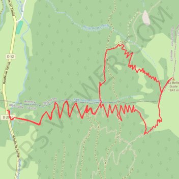 Itinéraire LA BELLE ETOILE, distance, dénivelé, altitude, carte, profil, trace GPS