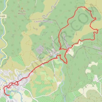 Itinéraire Randonnée à Caunes Minervois, distance, dénivelé, altitude, carte, profil, trace GPS