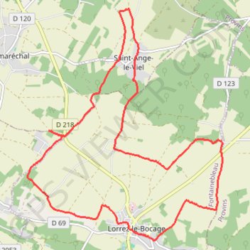 Itinéraire Saint Ange, distance, dénivelé, altitude, carte, profil, trace GPS