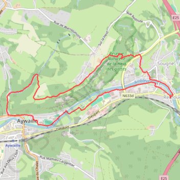 Itinéraire Rando remouchamps, distance, dénivelé, altitude, carte, profil, trace GPS
