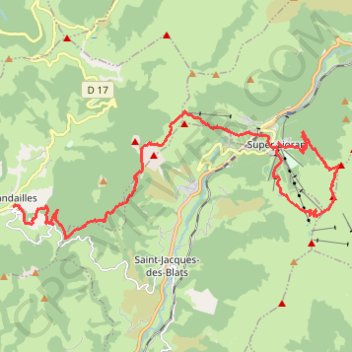 Itinéraire Mandailles - Saint-Julien - Lioran, distance, dénivelé, altitude, carte, profil, trace GPS