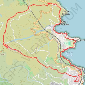 Itinéraire Hauteurs et littoral autour de Cerbère, distance, dénivelé, altitude, carte, profil, trace GPS