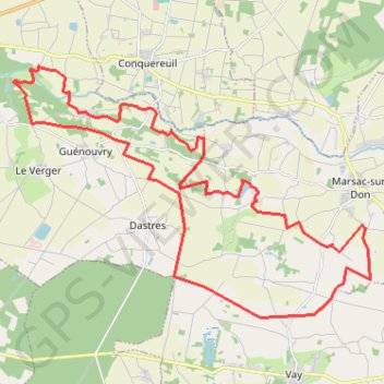 Itinéraire Guémené - Vallée du Don depuis l'étang de La Roche, distance, dénivelé, altitude, carte, profil, trace GPS