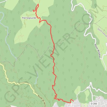 Itinéraire Le Château de Pierre Gourde, distance, dénivelé, altitude, carte, profil, trace GPS