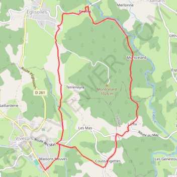 Itinéraire Vallée de l'Ance, distance, dénivelé, altitude, carte, profil, trace GPS