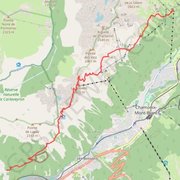 Itinéraire TMB jour 2, distance, dénivelé, altitude, carte, profil, trace GPS