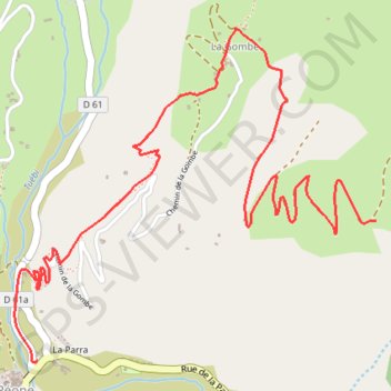 Itinéraire Descente Péone, distance, dénivelé, altitude, carte, profil, trace GPS
