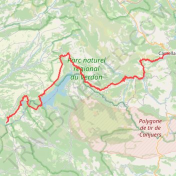Itinéraire 1-Quinson - Castellane V2, distance, dénivelé, altitude, carte, profil, trace GPS