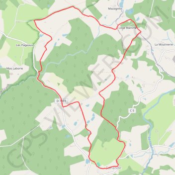 Itinéraire Boucle des Landes, distance, dénivelé, altitude, carte, profil, trace GPS