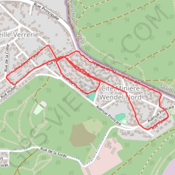 Itinéraire Promenade illuminée, distance, dénivelé, altitude, carte, profil, trace GPS
