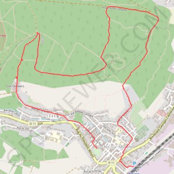 Itinéraire Ars-Gare - Vaux - Marival, distance, dénivelé, altitude, carte, profil, trace GPS