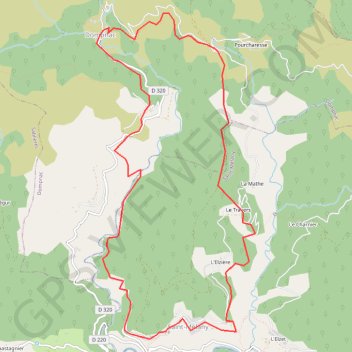 Itinéraire Sentier des Lauzes à Saint-Mélany, Ardèche, distance, dénivelé, altitude, carte, profil, trace GPS