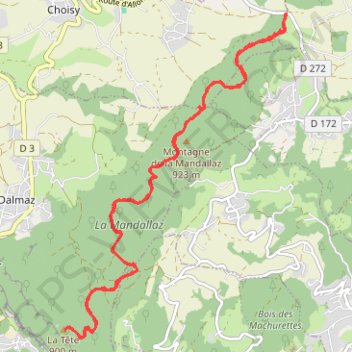 Itinéraire La Mandallaz, distance, dénivelé, altitude, carte, profil, trace GPS
