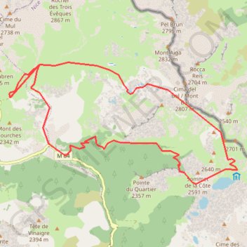 Itinéraire Rando des lacs du Morgon, distance, dénivelé, altitude, carte, profil, trace GPS
