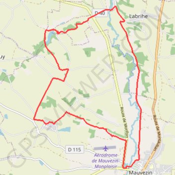 Itinéraire Randonnée - Mauvezin, distance, dénivelé, altitude, carte, profil, trace GPS