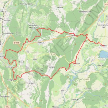 Itinéraire De Marigny à Lons-le-Saunier, distance, dénivelé, altitude, carte, profil, trace GPS