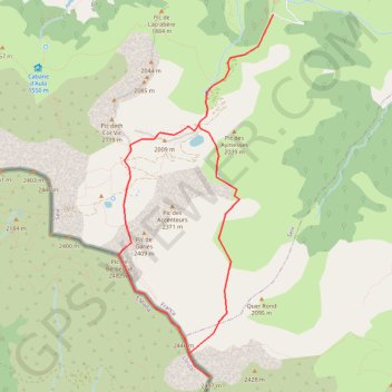 Itinéraire Pic de Montaud et tuc de Berbégué depuis le col de Pause, distance, dénivelé, altitude, carte, profil, trace GPS