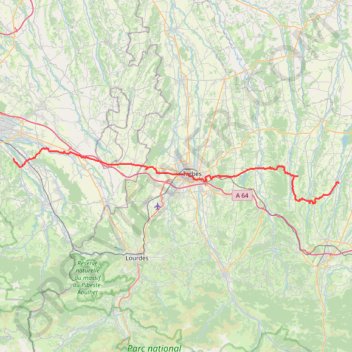 Itinéraire Narcastet - Galan, distance, dénivelé, altitude, carte, profil, trace GPS