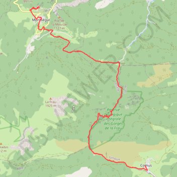 Itinéraire Pays Cathare J7, distance, dénivelé, altitude, carte, profil, trace GPS