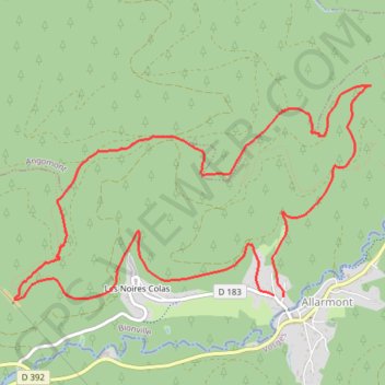 Itinéraire Circuit des roches, distance, dénivelé, altitude, carte, profil, trace GPS