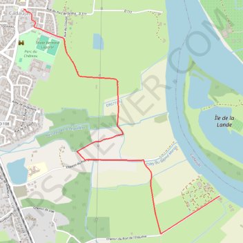 Itinéraire Circuit de Cadaujac, distance, dénivelé, altitude, carte, profil, trace GPS