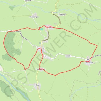 Itinéraire La Tombe de la dame - Paulhac, distance, dénivelé, altitude, carte, profil, trace GPS