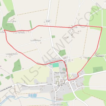 Itinéraire circuit bruc-sur-Aff, distance, dénivelé, altitude, carte, profil, trace GPS