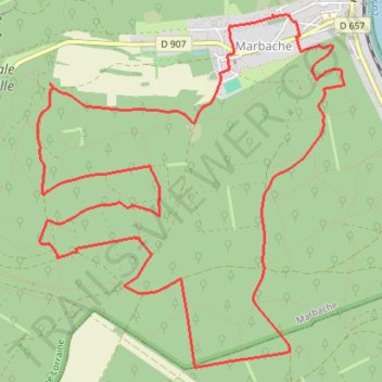 Itinéraire Marbache, distance, dénivelé, altitude, carte, profil, trace GPS