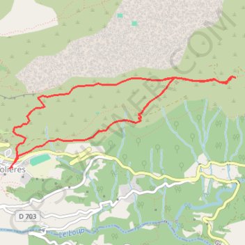Itinéraire Gréolières - Les miroirs, distance, dénivelé, altitude, carte, profil, trace GPS