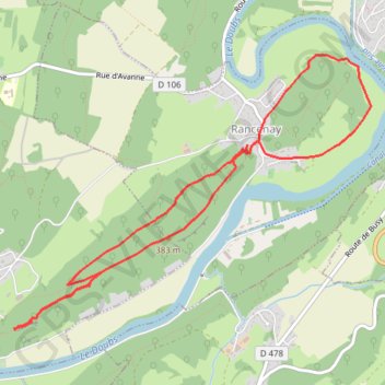 Itinéraire Rando Montferrand, distance, dénivelé, altitude, carte, profil, trace GPS