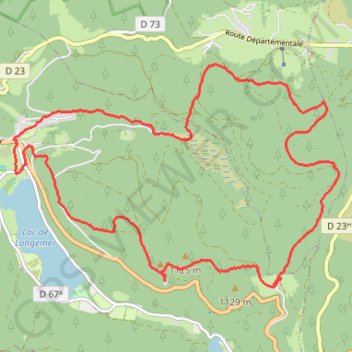 Itinéraire Xonrupt-Longemer - Balveurche, distance, dénivelé, altitude, carte, profil, trace GPS
