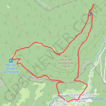 Itinéraire Raon sur Plaine, distance, dénivelé, altitude, carte, profil, trace GPS