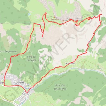 Itinéraire Crête des Chambrettes, distance, dénivelé, altitude, carte, profil, trace GPS